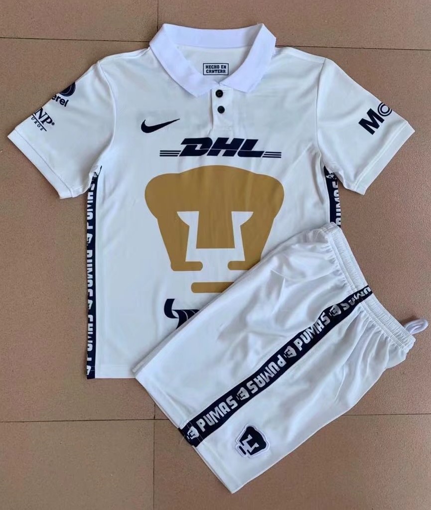 2021 2022 Pumas UNAM Away White Soccer Uniform 208