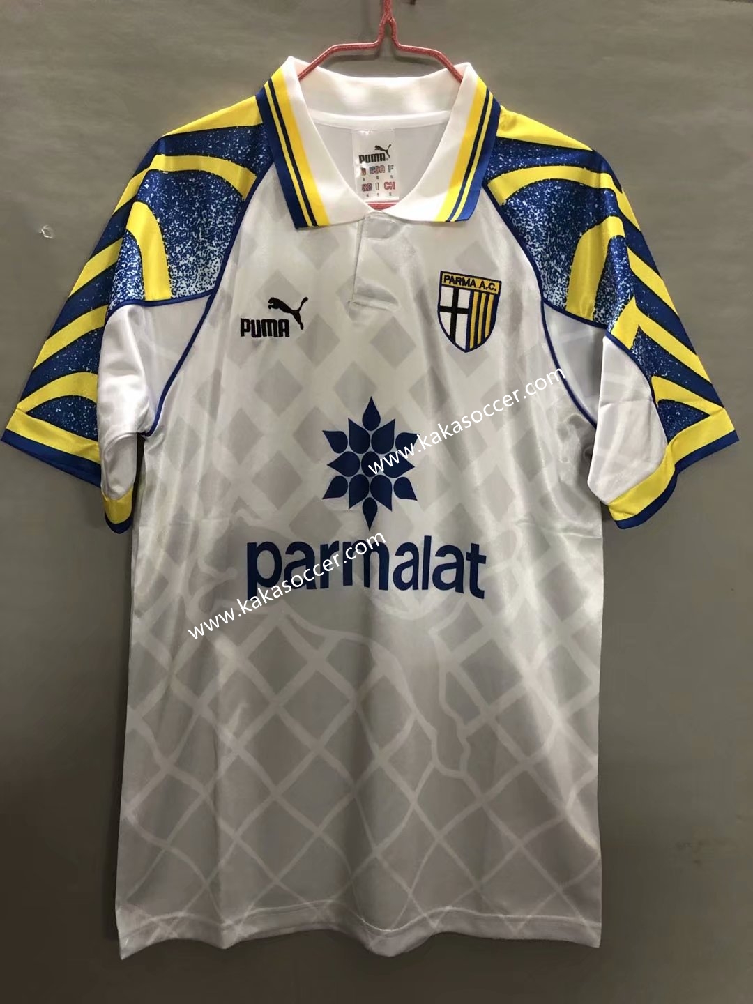 95-97 Retro Version Parma Calcio 1913 White Thailand Soccer Jersey AAA--311
