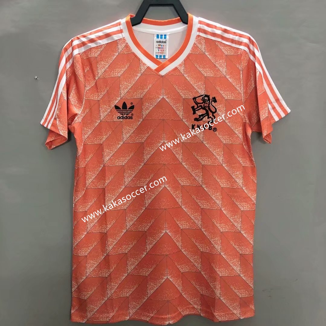 1988 Retro Version Netherlands Home Orange Thailand Soccer Jersey AAA-311/2011