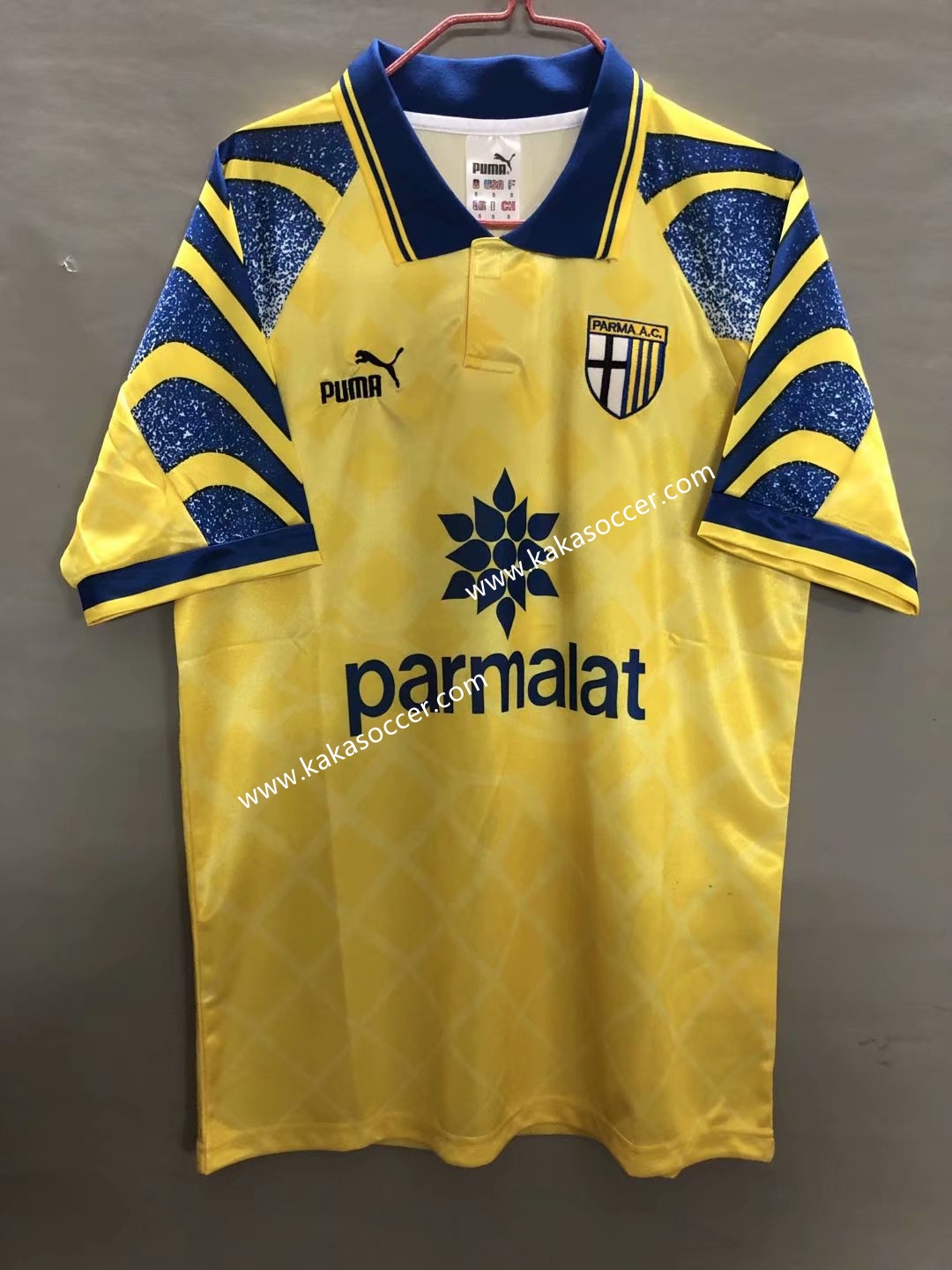 95-97 Retro Version Parma Calcio 1913 Yellow Thailand Soccer Jersey AAA--311/503