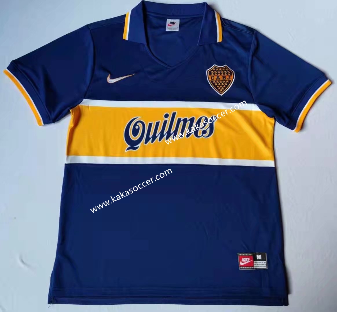 96/97 Retro Version Boca Juniors Home Blue Thailand Soccer Jersey AAA-7T/811