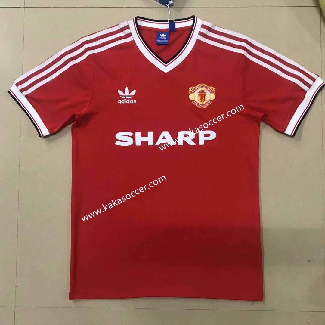 84 Retro Version Manchester United Home Red Thailand Soccer Jersey AAA-908