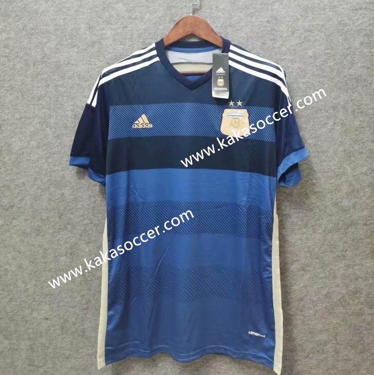 2014 Retro Version Argentina Away Blue Thailand Soccer Jersey AAA-519