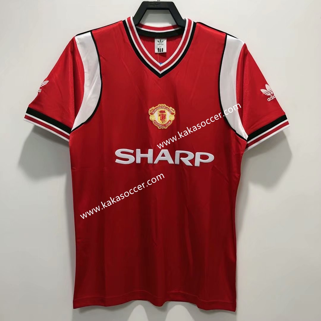 85 Retro Version Manchester United  Home Red Thailand Soccer Jersey AAA-311