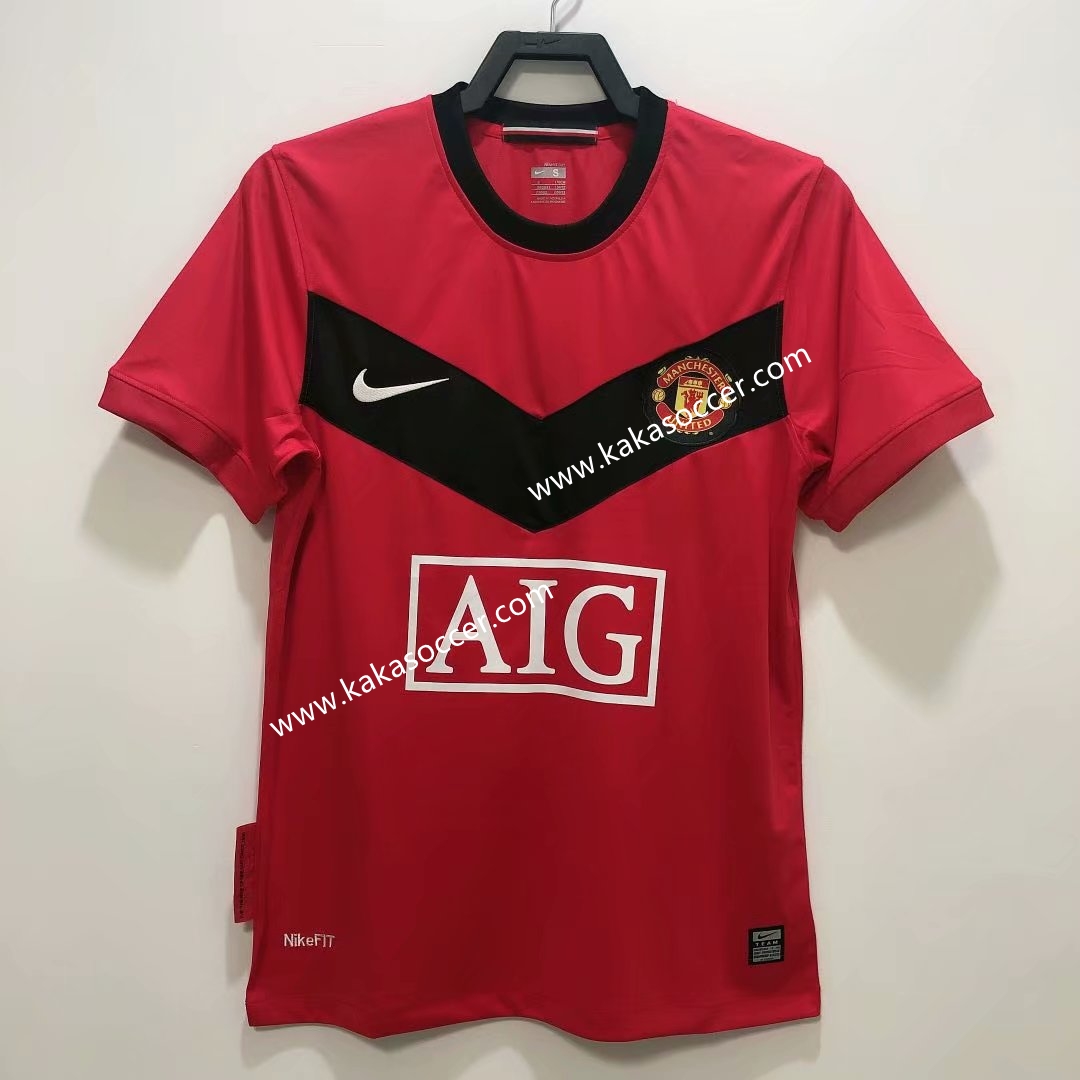 2010 Retro Version Manchester United Home Red Thailand Soccer Jersey AAA-311