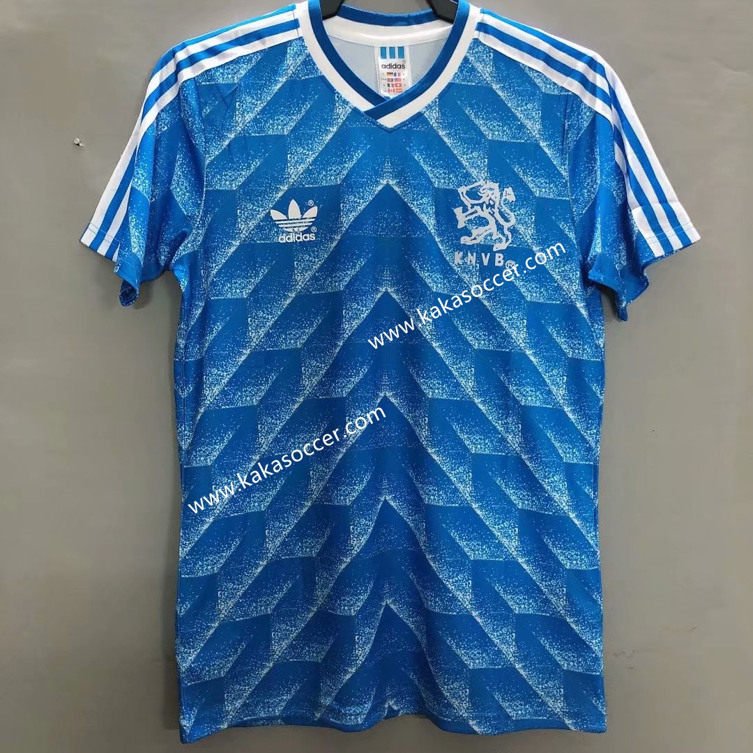 1988 Retro Version Netherlands Away Blue Thailand Soccer Jersey AAA-311/2011