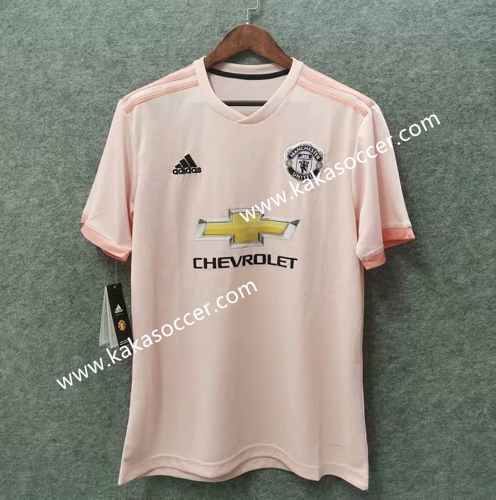 18-19 Retro Version Manchester United Pink Thailand Soccer Jersey AAA-519