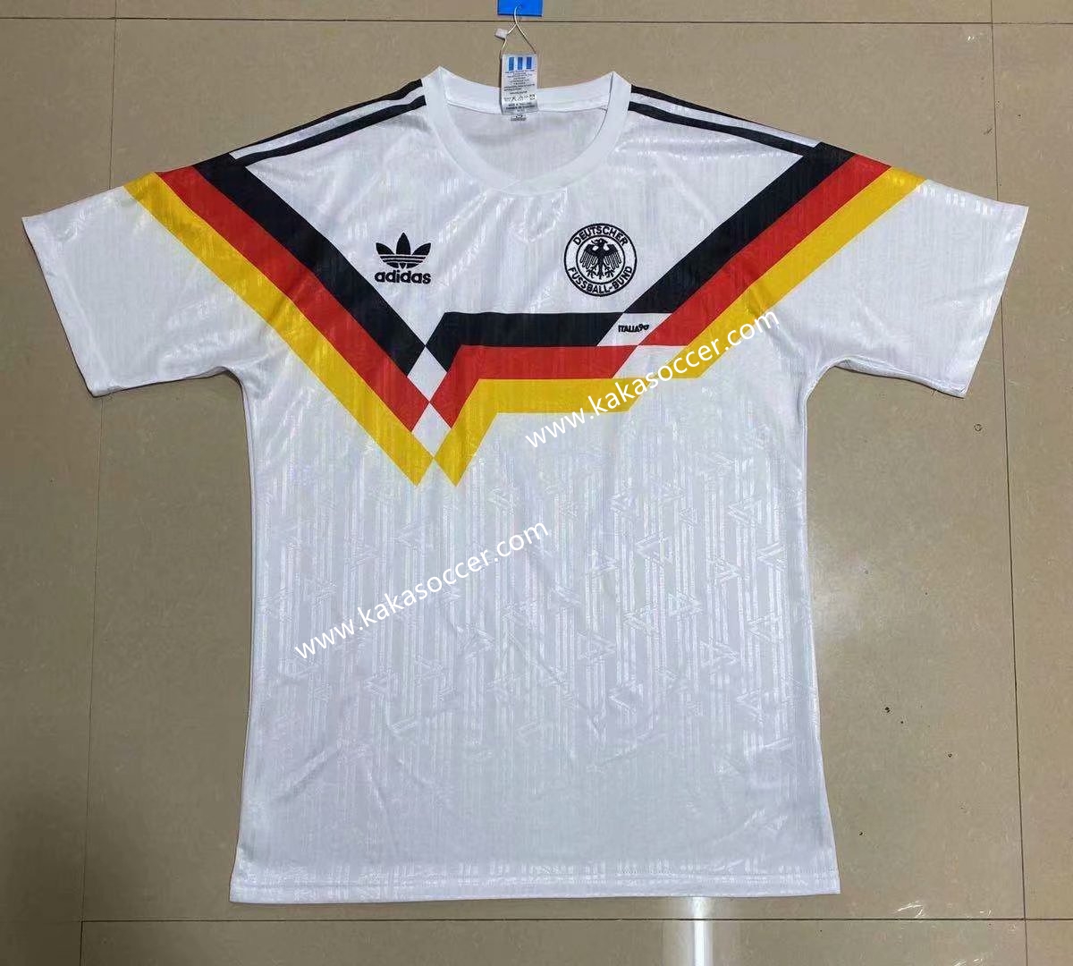 90 Retro Version Germany Home White Thailand Soccer Jersey--908