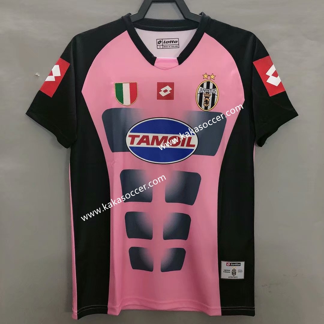 03 Retro Version Juventus Pink Thailand Soccer Jersey AAA-311