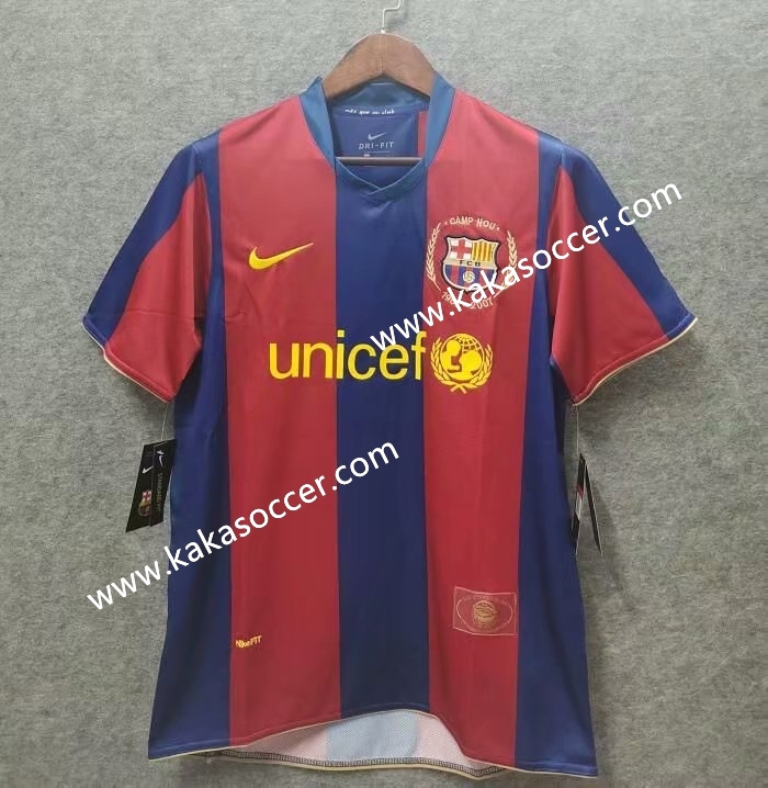 07-08 Retro Version Barcelona Blue & Red Thailand Soccer Jersey AAA-519