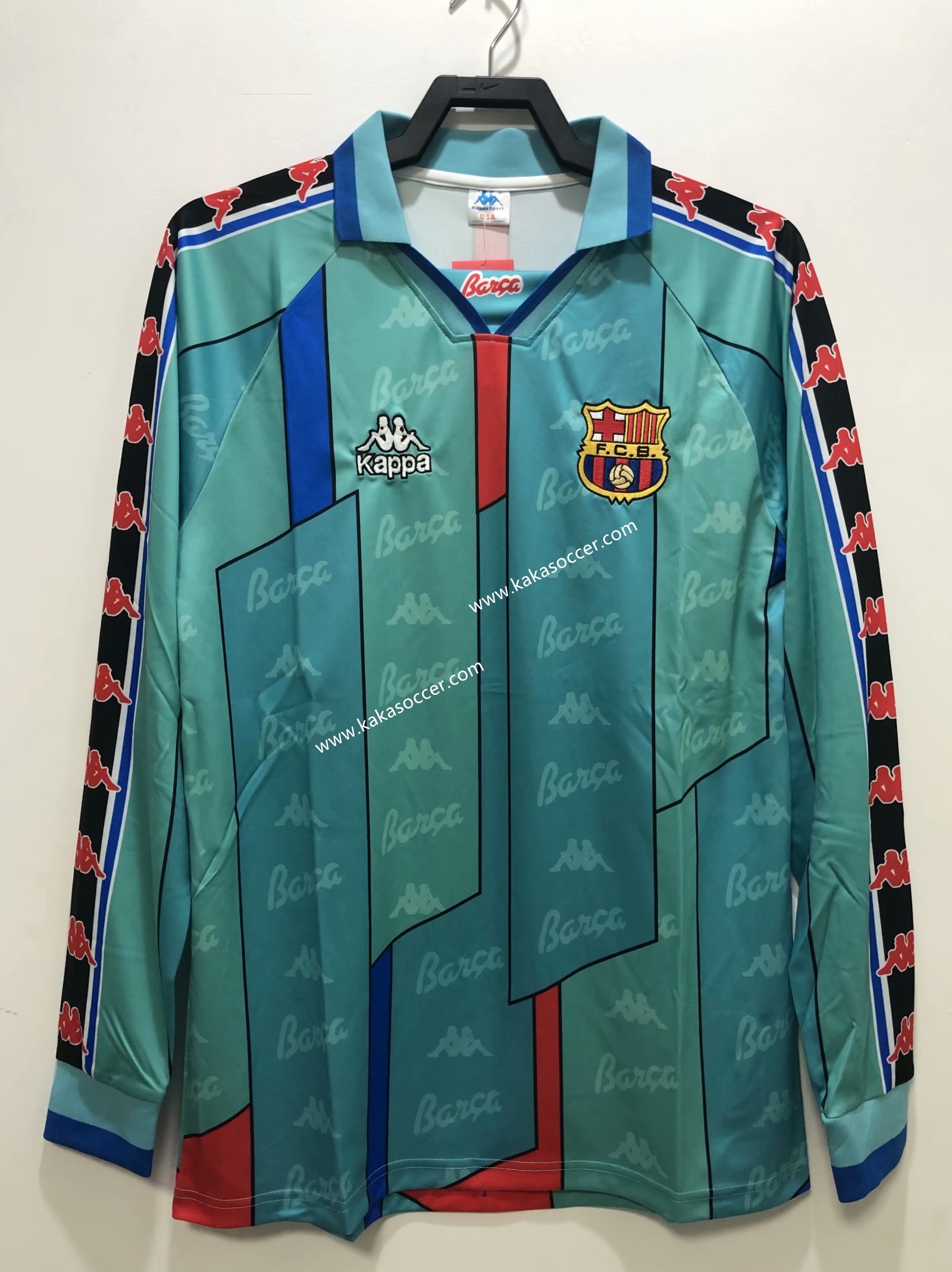 96-97 Retro Version Barcelona Blue Thailand LS Soccer Jersey AAA-311/410