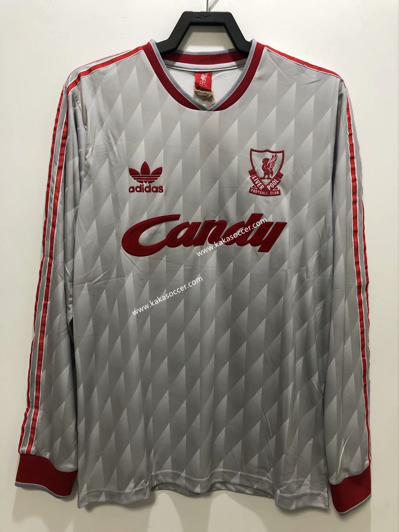 89-91 Retro Version Liverpool Away White Thailand LS Soccer Jersey AAA-311