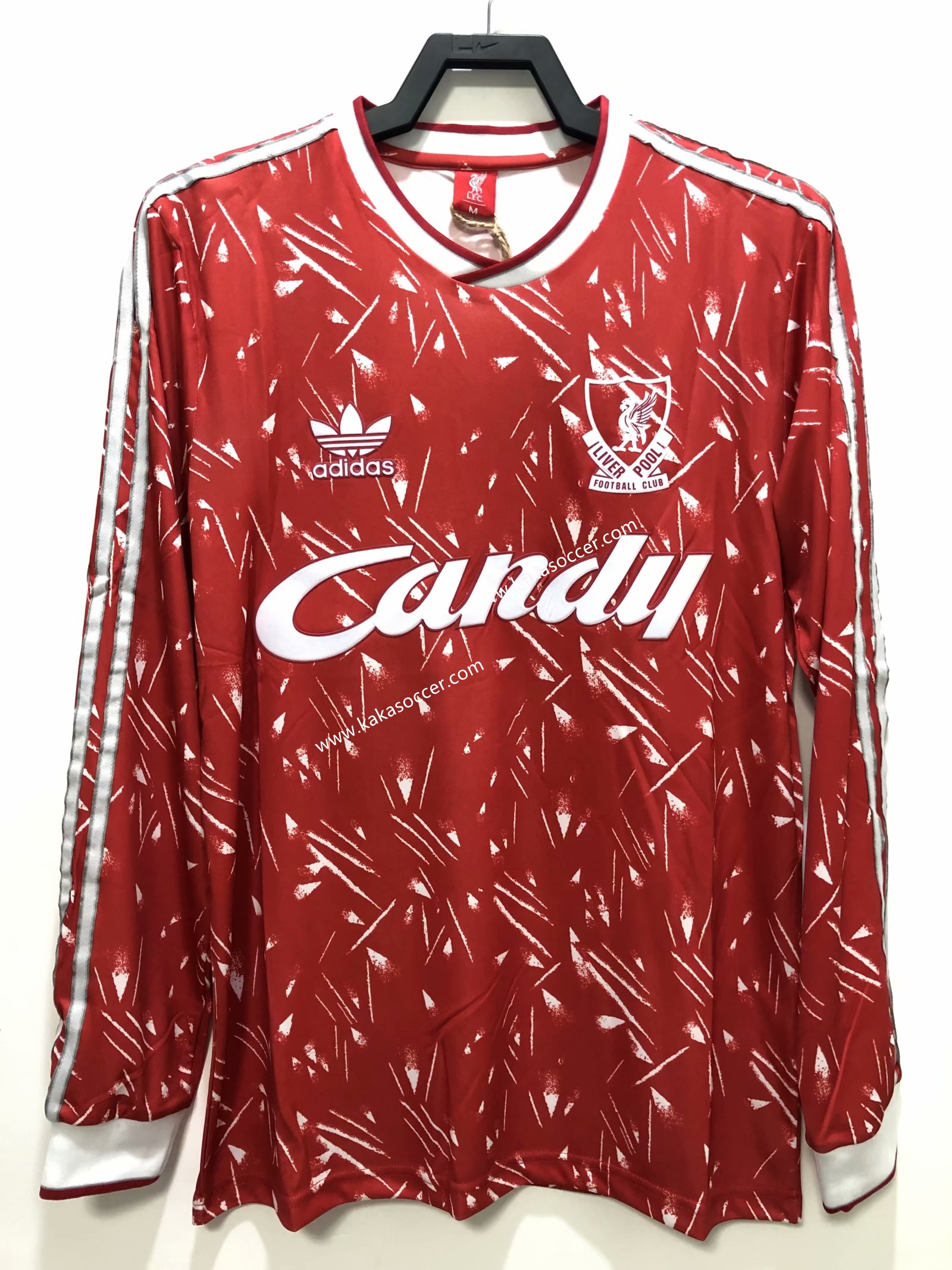 89 Retro Version Liverpool Red Thailand LS Soccer Jersey AAA-311