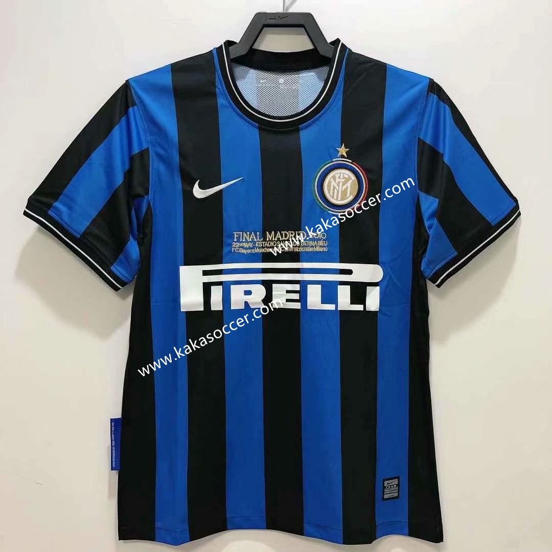 2010 Retro Version Inter Milan Goalkeeper Home Blue & Black Thailand Soccer Jersey AAA-311/410
