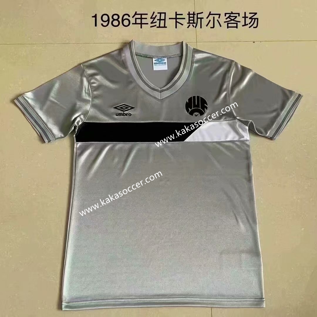 1986 Retro Version Newcastle United Away Blue Thailand Soccer Jersey AAA-709