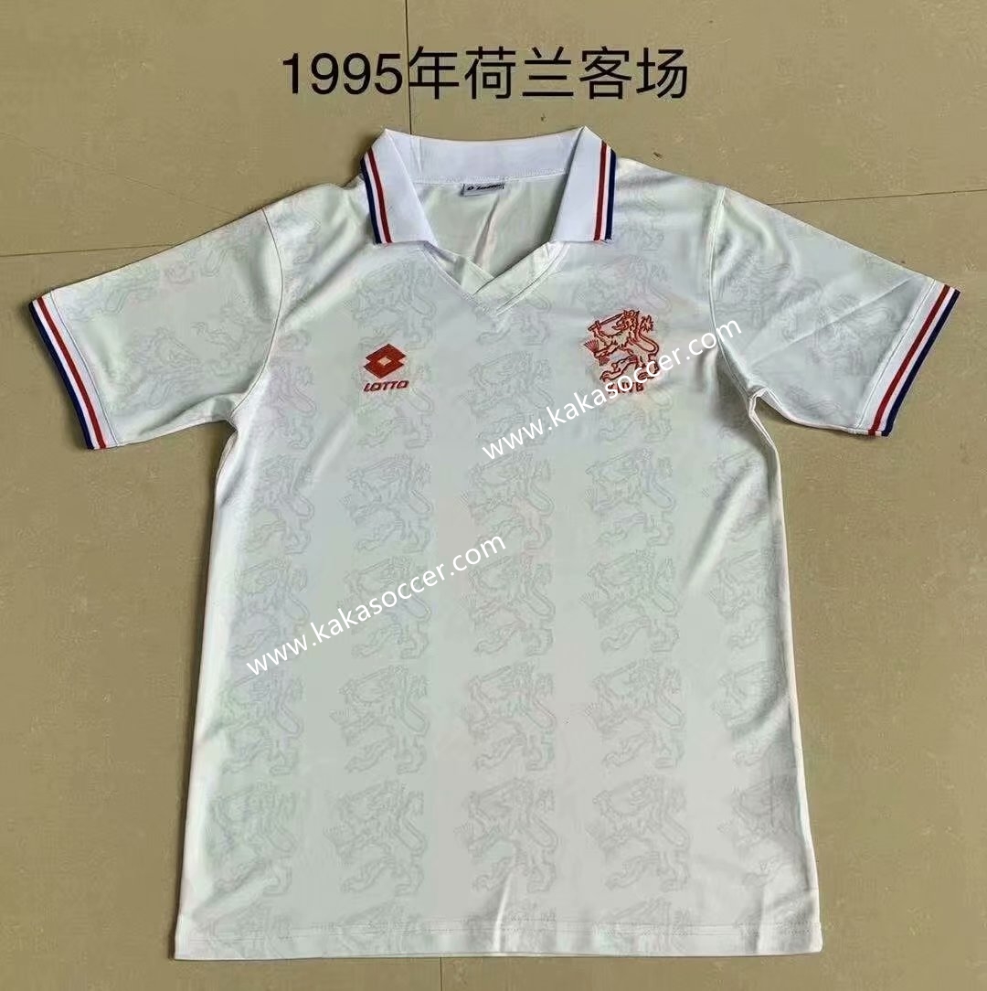 1994 Retro Version Netherlands Away White Thailand Soccer Jersey AAA-709