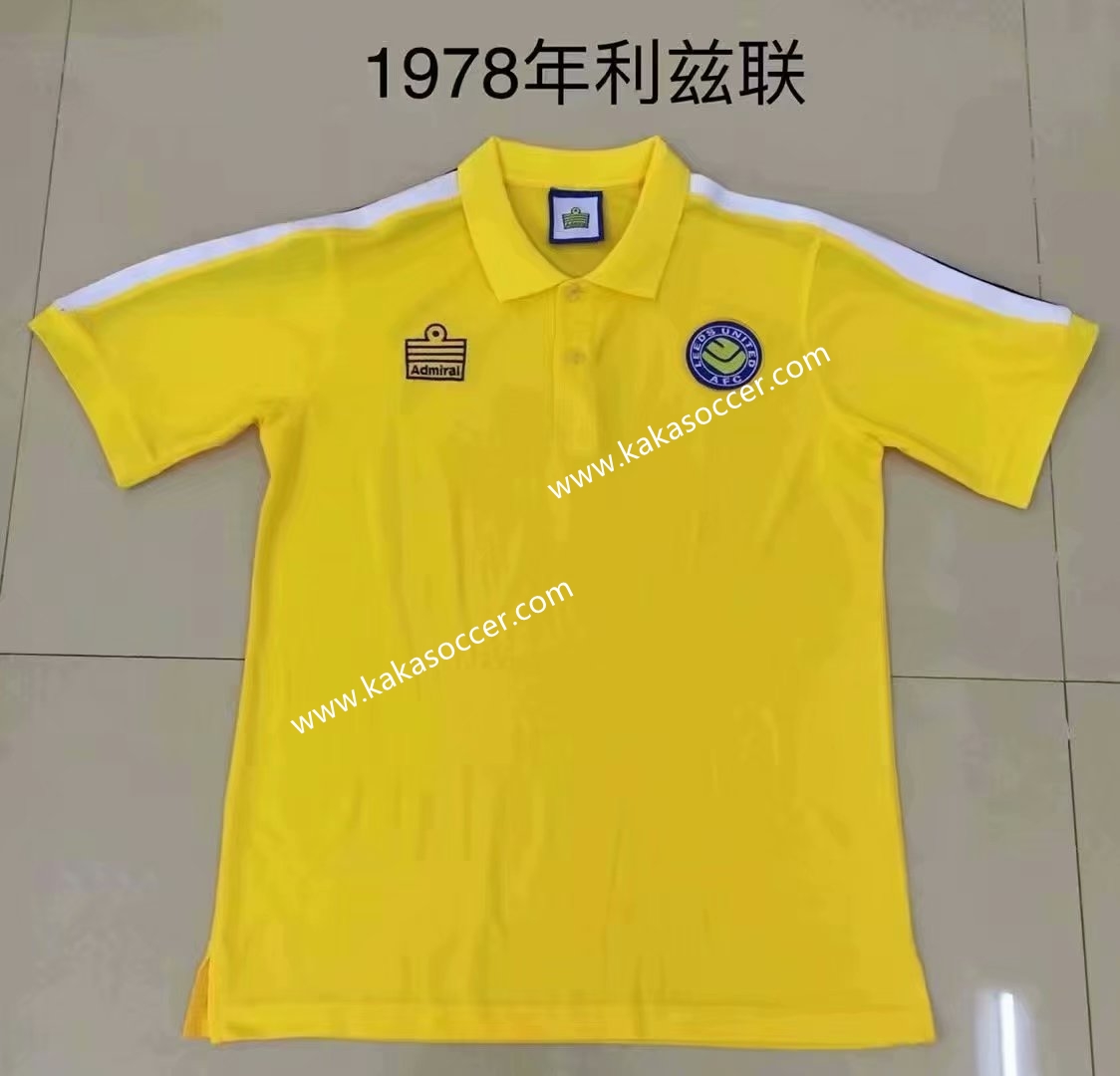 1978 Retro Version Leeds United Yellow Thailand Soccer jersey AAA-709