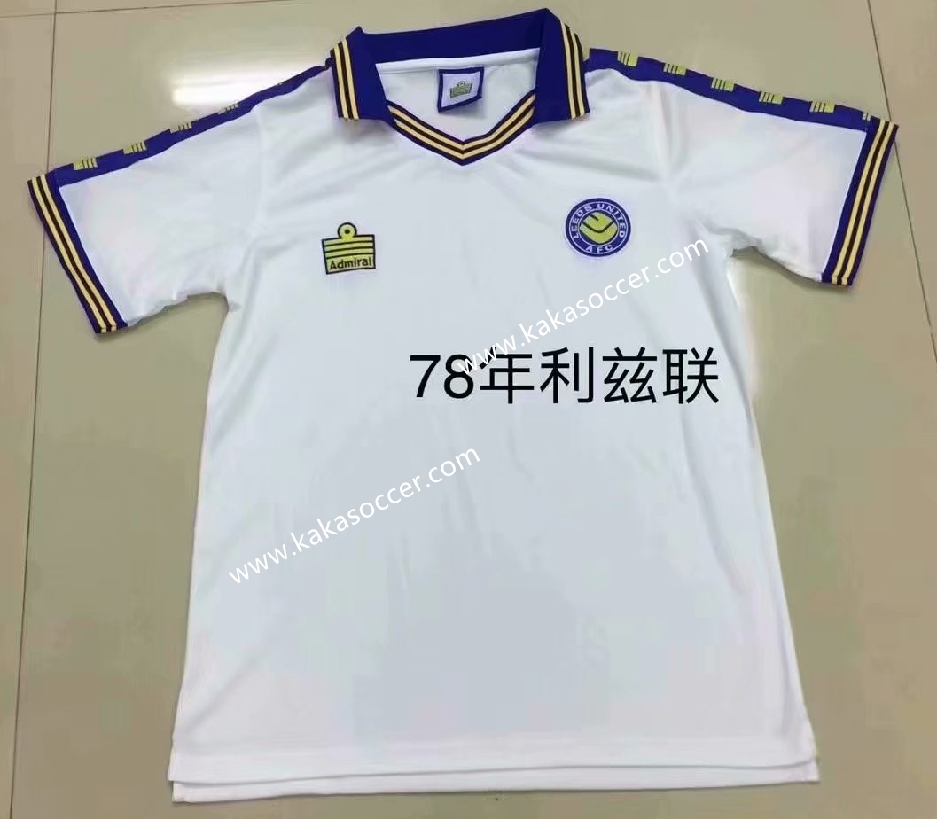 78 Retro Version Leeds United White Thailand Soccer jersey AAA-709