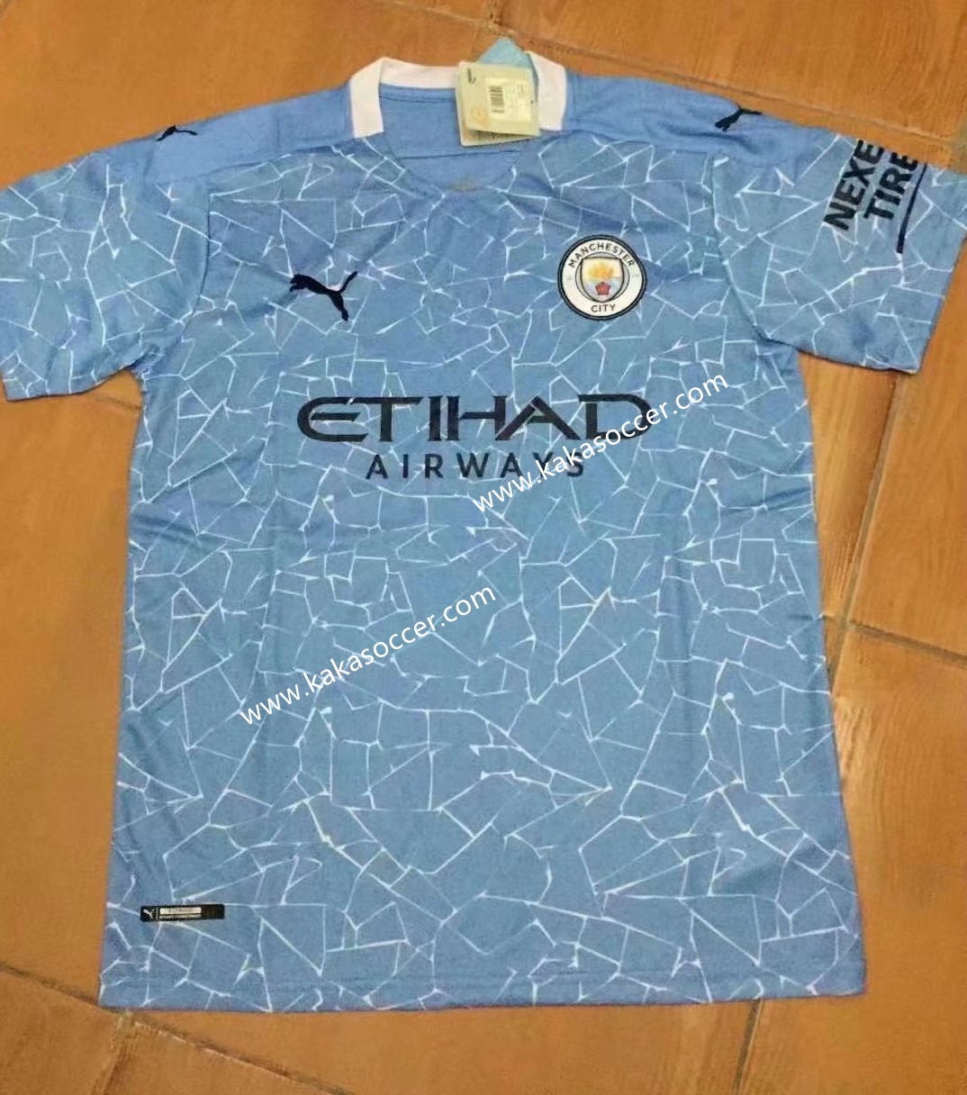 2020-2021 Manchester City Home Blue Thailand Soccer Jersey AAA