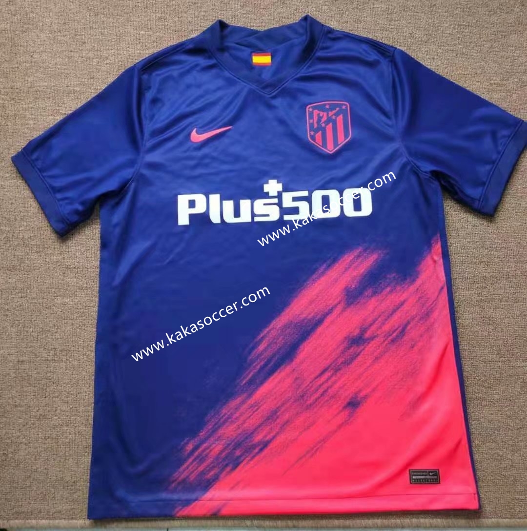 2021-2022 Atletico Madrid  Away Blue Thailand SoccerJersey AAA-416