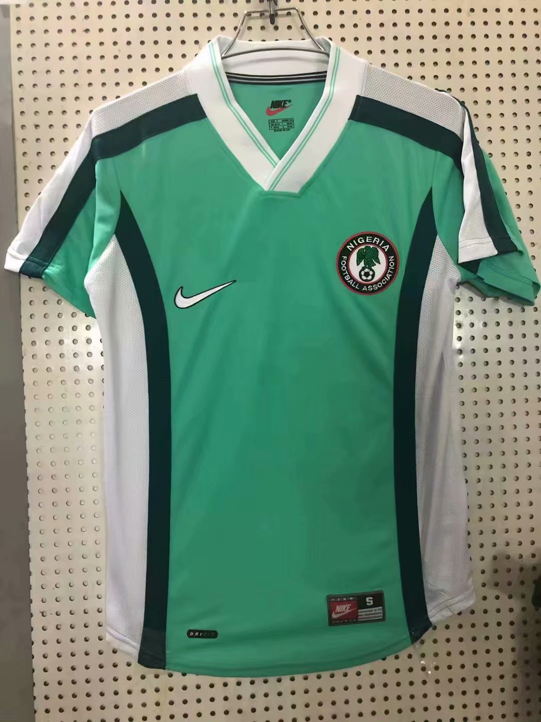 1998 Retro World Cup Version Nigeria Home Green Thailand Soccer Jersey AAA-311