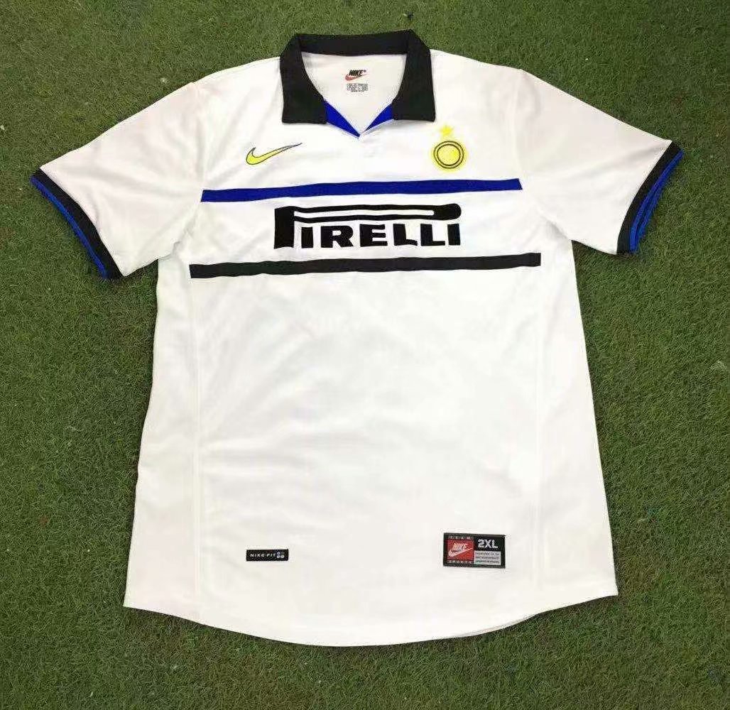 98-99 Retro Version Inter Milan Away White Thailand Soccer Jersey AAA-503/522