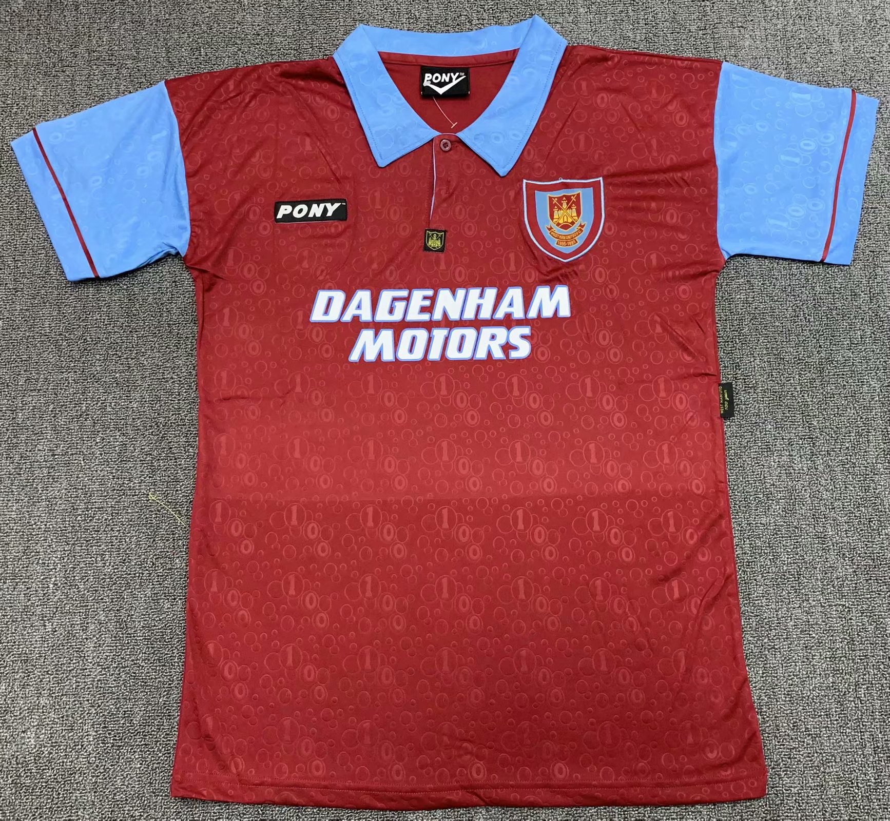 95-96 Retro Version West Ham United Away Blue Thailand Soccer Jersey AAA-311