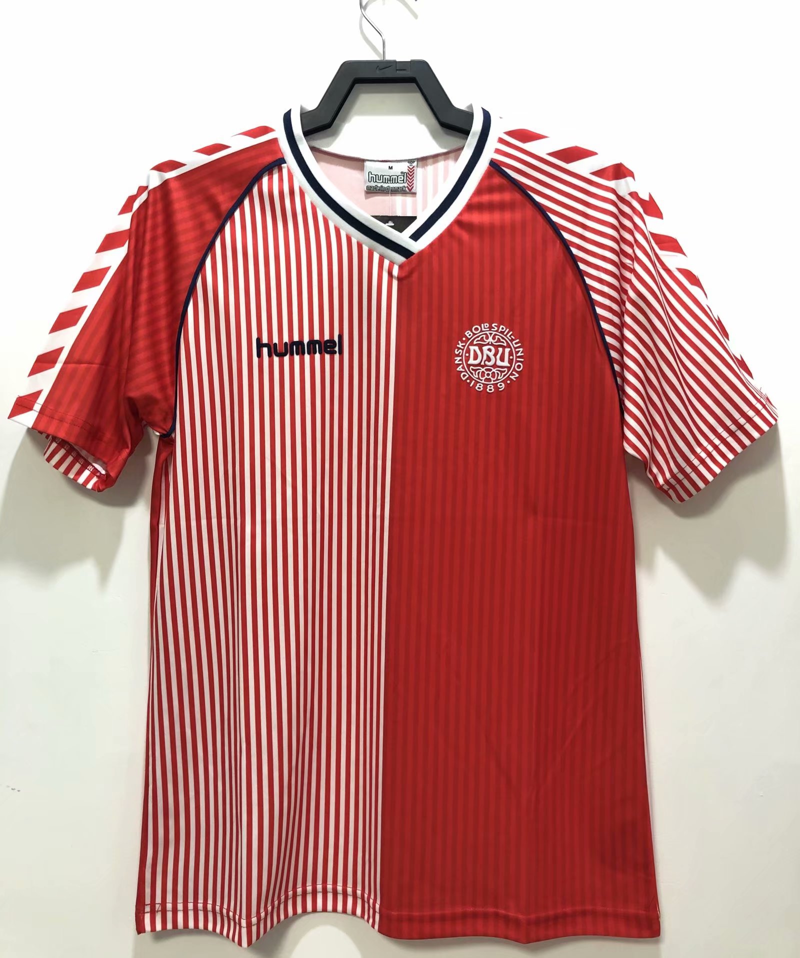 1986 World Cup Retro Version Denmark Home Red Thailand Soccer Jersey AAA-311