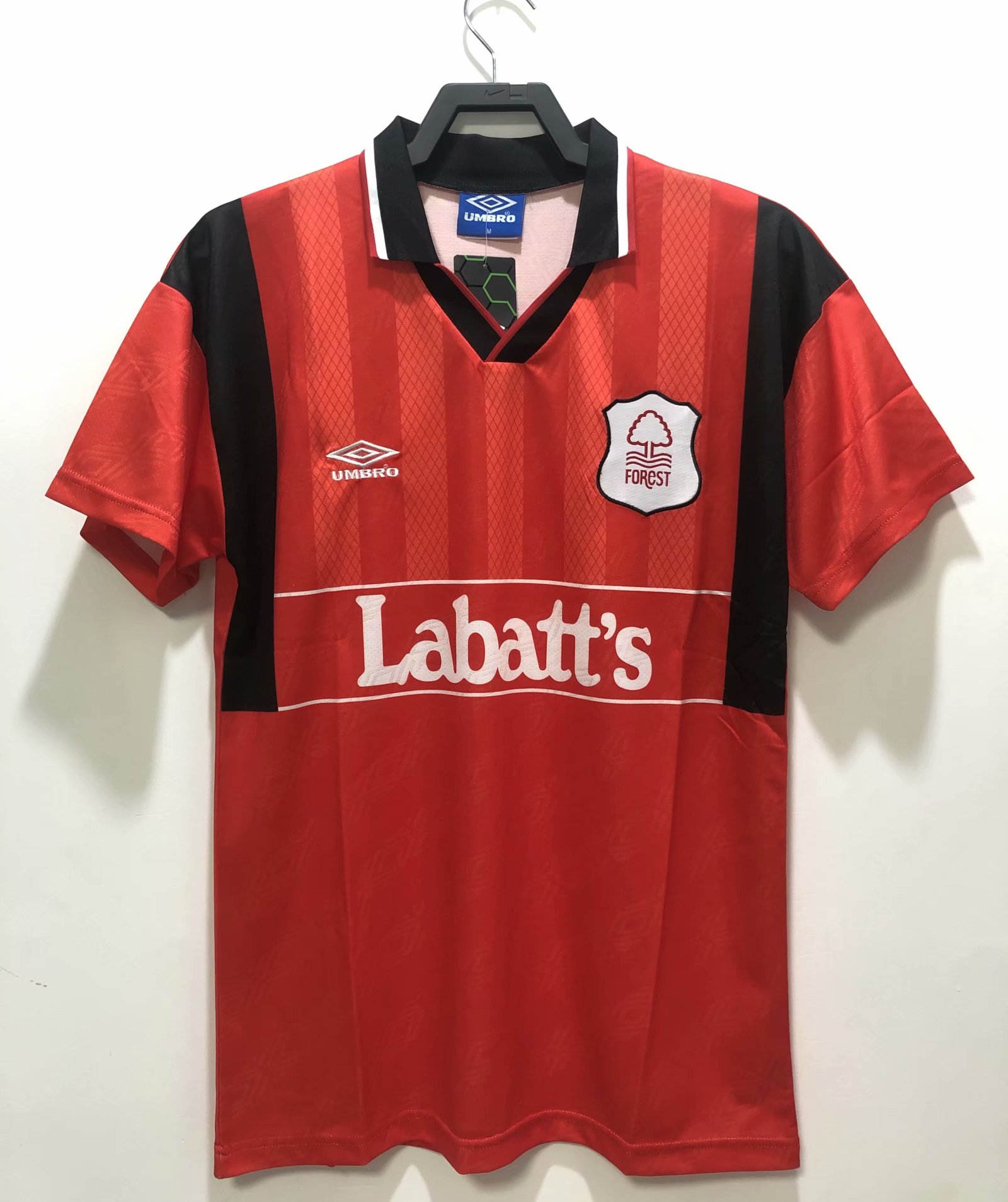 94-95 Retro Version Nottingham Forest Home Red Thailand Soccer Jersey AAA-311
