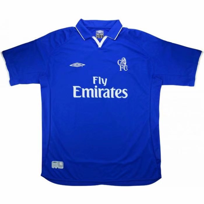 01-03 Retro Version Chelsea Home Blue Thailand Soccer Jersey AAA-503