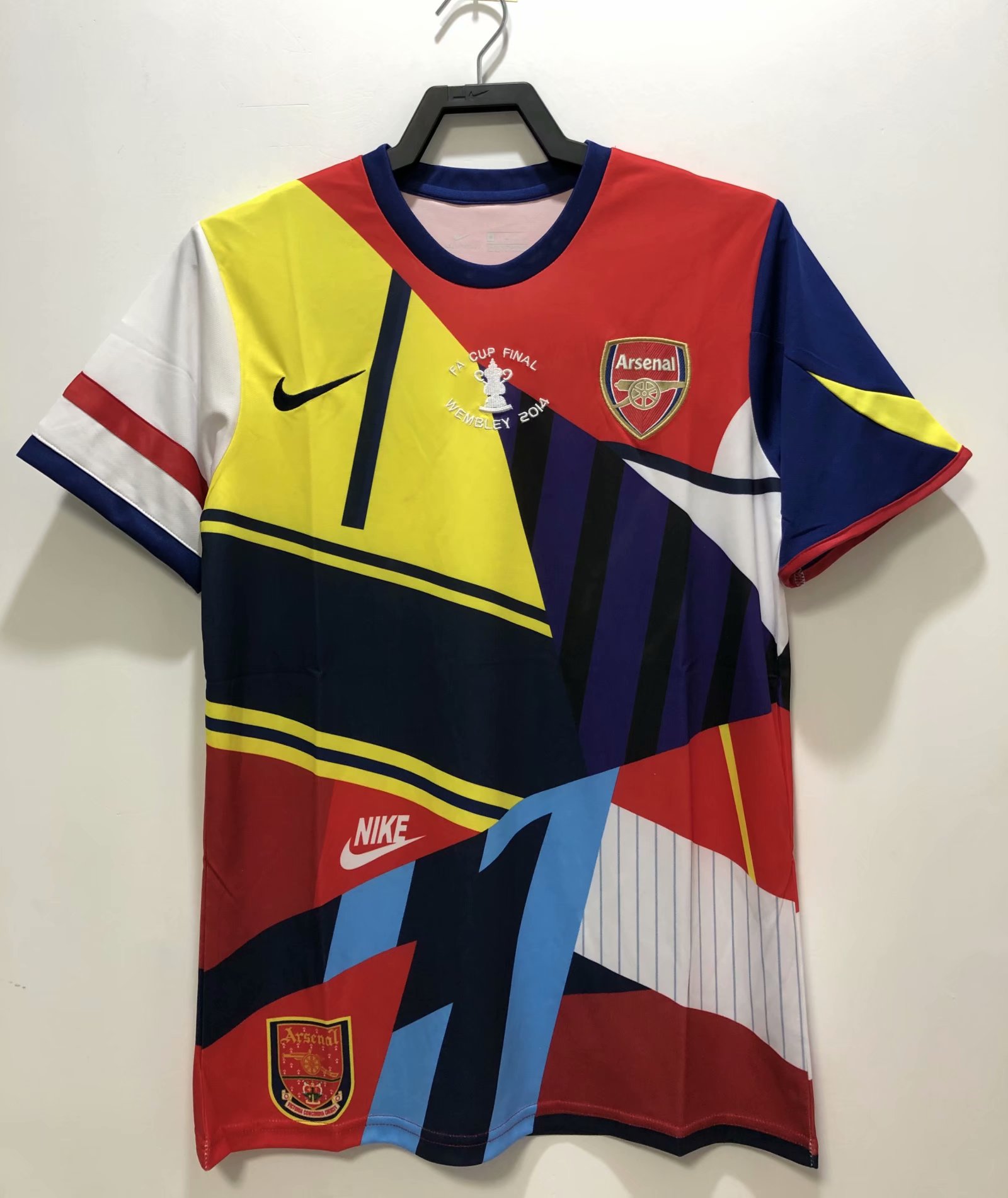 2014 Retro 20th Commemorative Edition Version Arsenal Away Yellow Thailand Soccer Jersey AAA-311/410