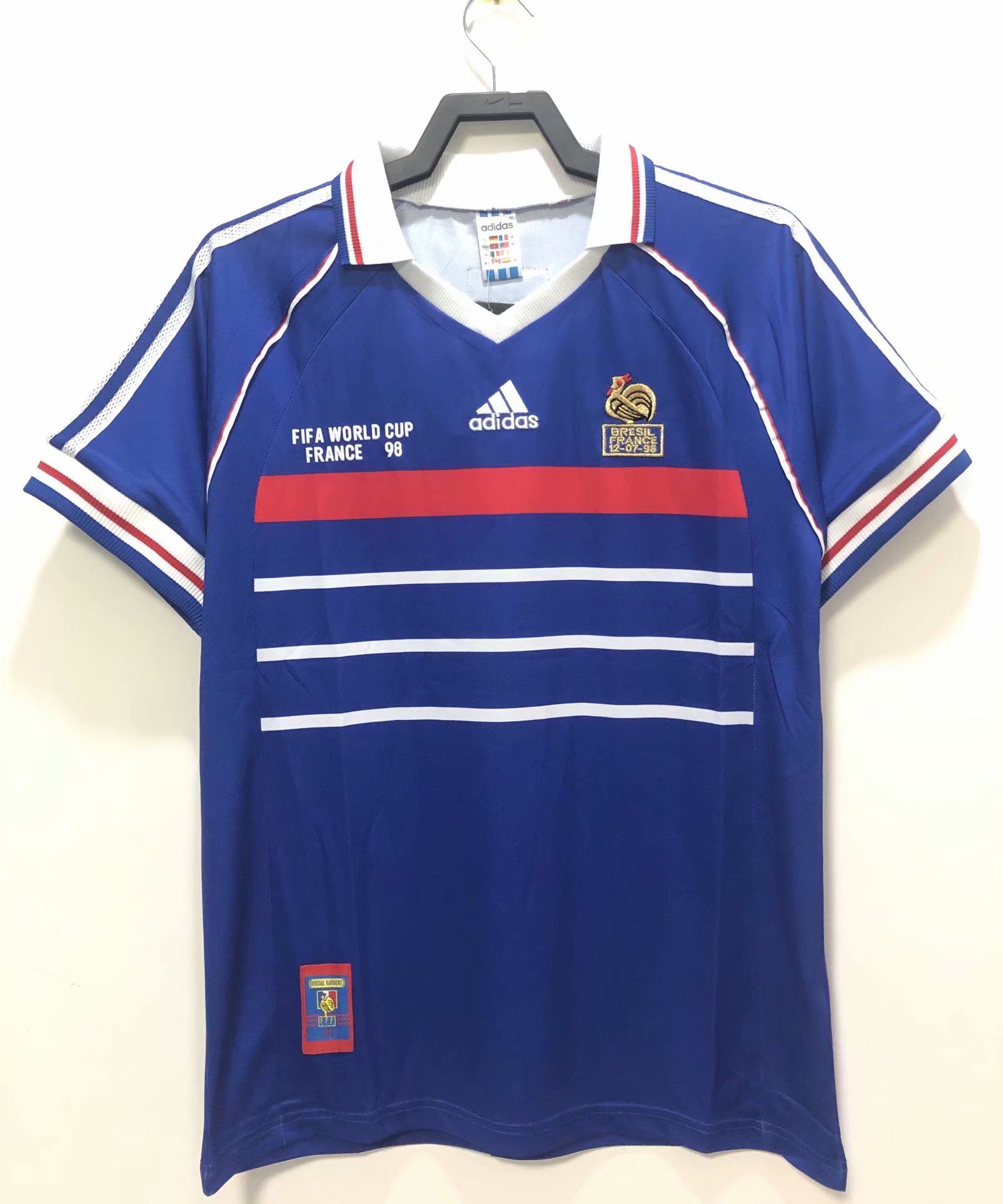 Champion Edition 98 Retro Version France Home Blue Thailand Soccer Jersey AAA-311/710