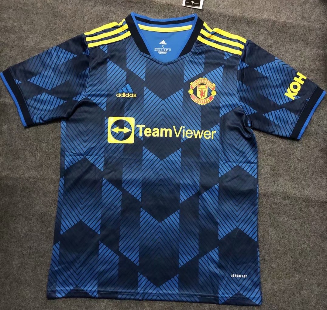 2021-2022 Manchester United Blue & Black Thai soccer jersey AAA-2023