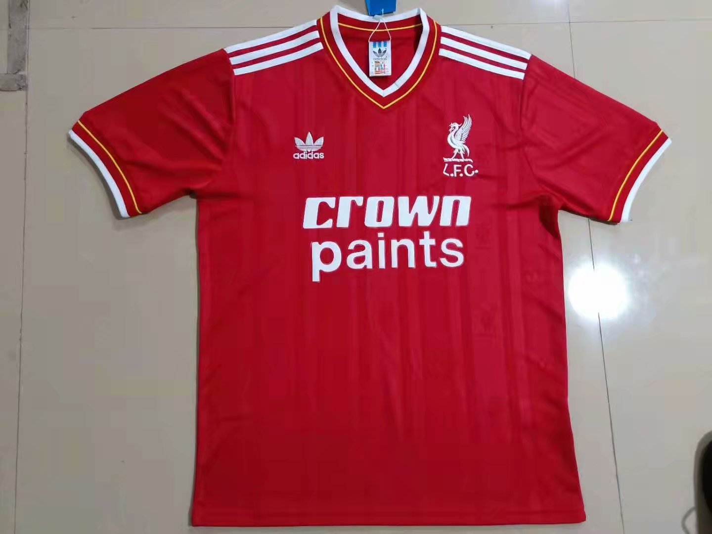 84-85 Retro Version Liverpool Home Red Thailand Soccer Jersey AAA-908