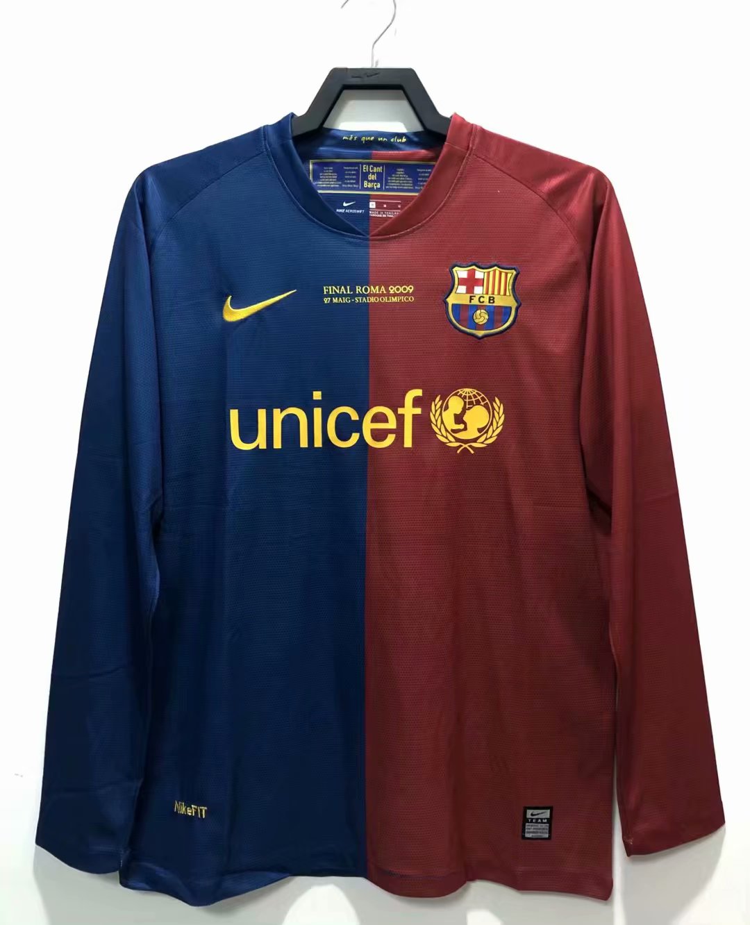 08-09 Retro Version Barcelona Red & Blue Thailand LS Soccer Jersey AAA-811/601