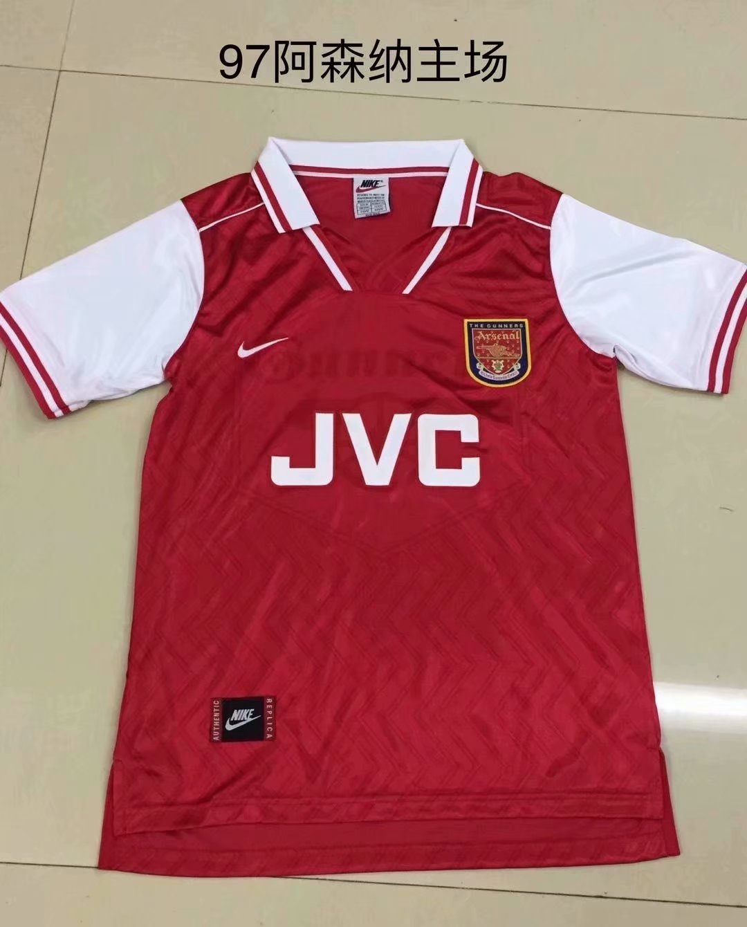 97 Retro Version Arsenal Home Red Thailand Soccer Jersey AAA-2017