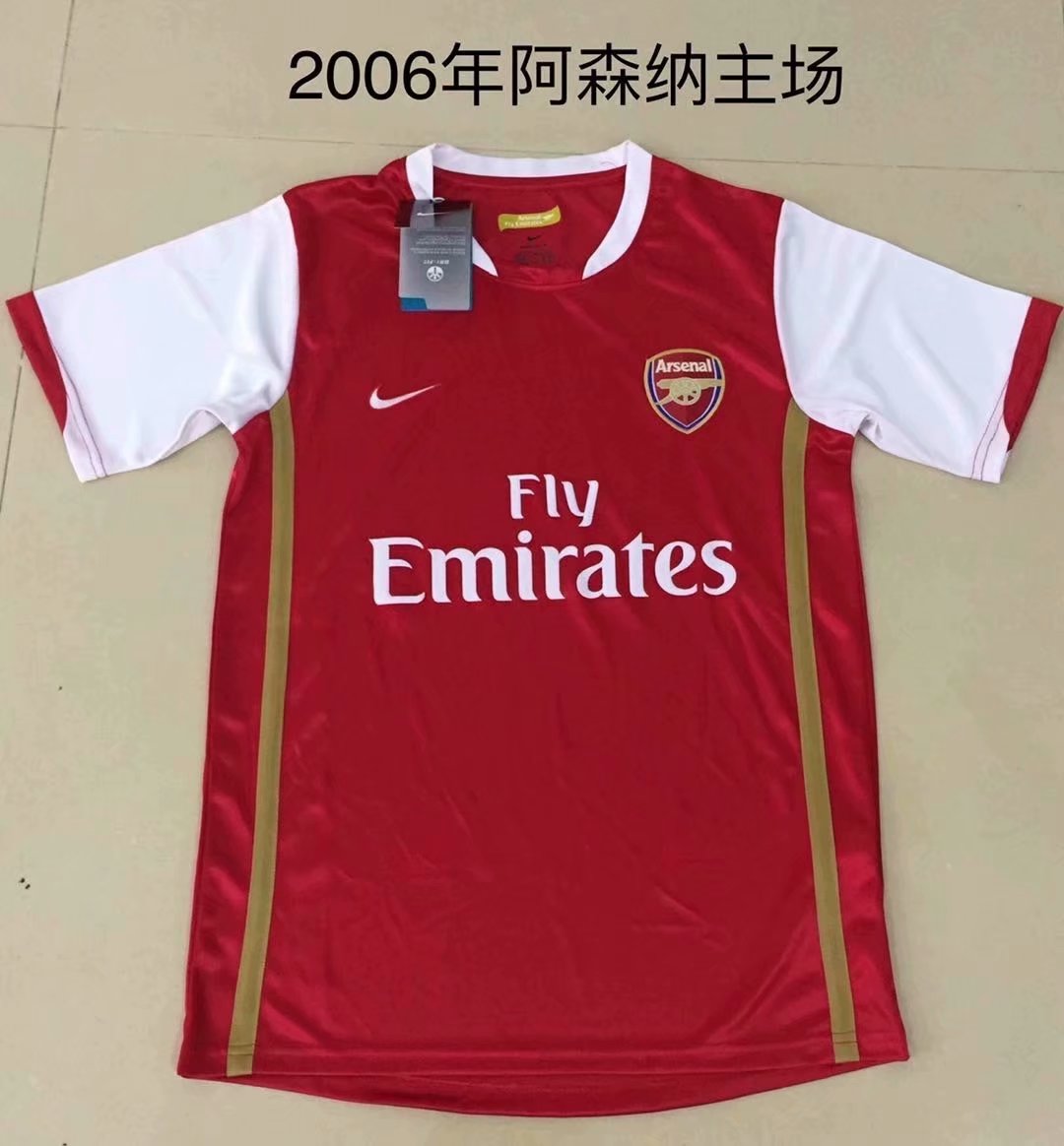 2006 Retro Version Arsenal Home Red Thailand Soccer Jersey AAA-2017