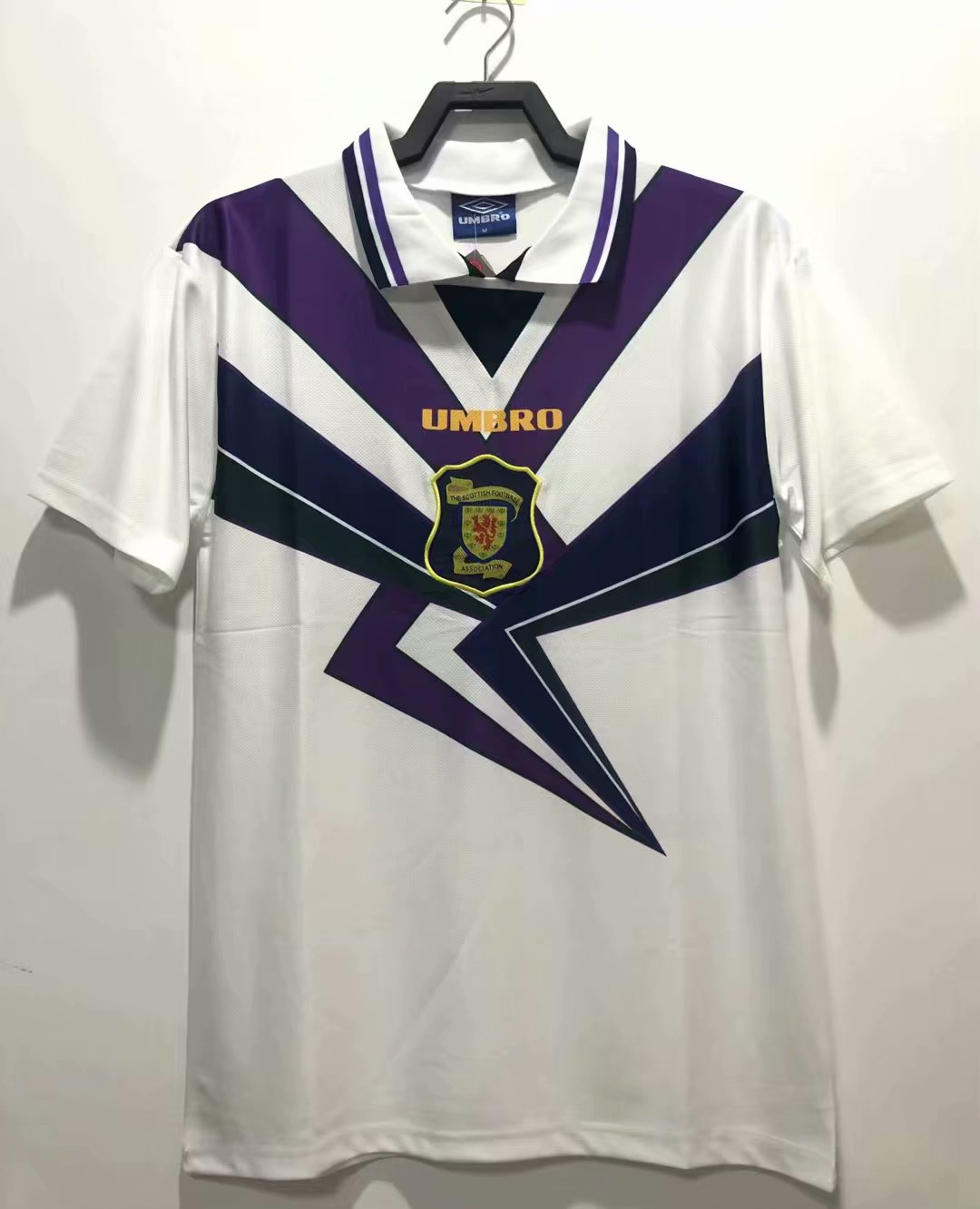 94-96 Retro Version Scotland Away White & Yellow Thailand Soccer Jersey AAA-811