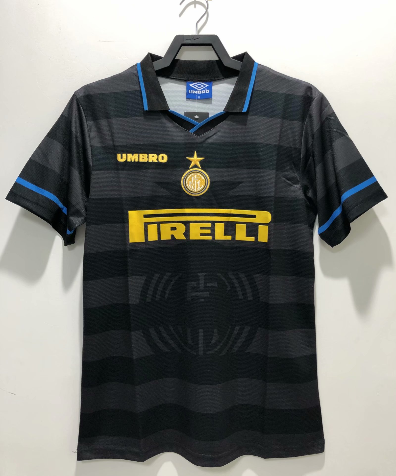 97-98 Retro Version Inter Milan Home Black Thailand Soccer Jersey AAA-311/410