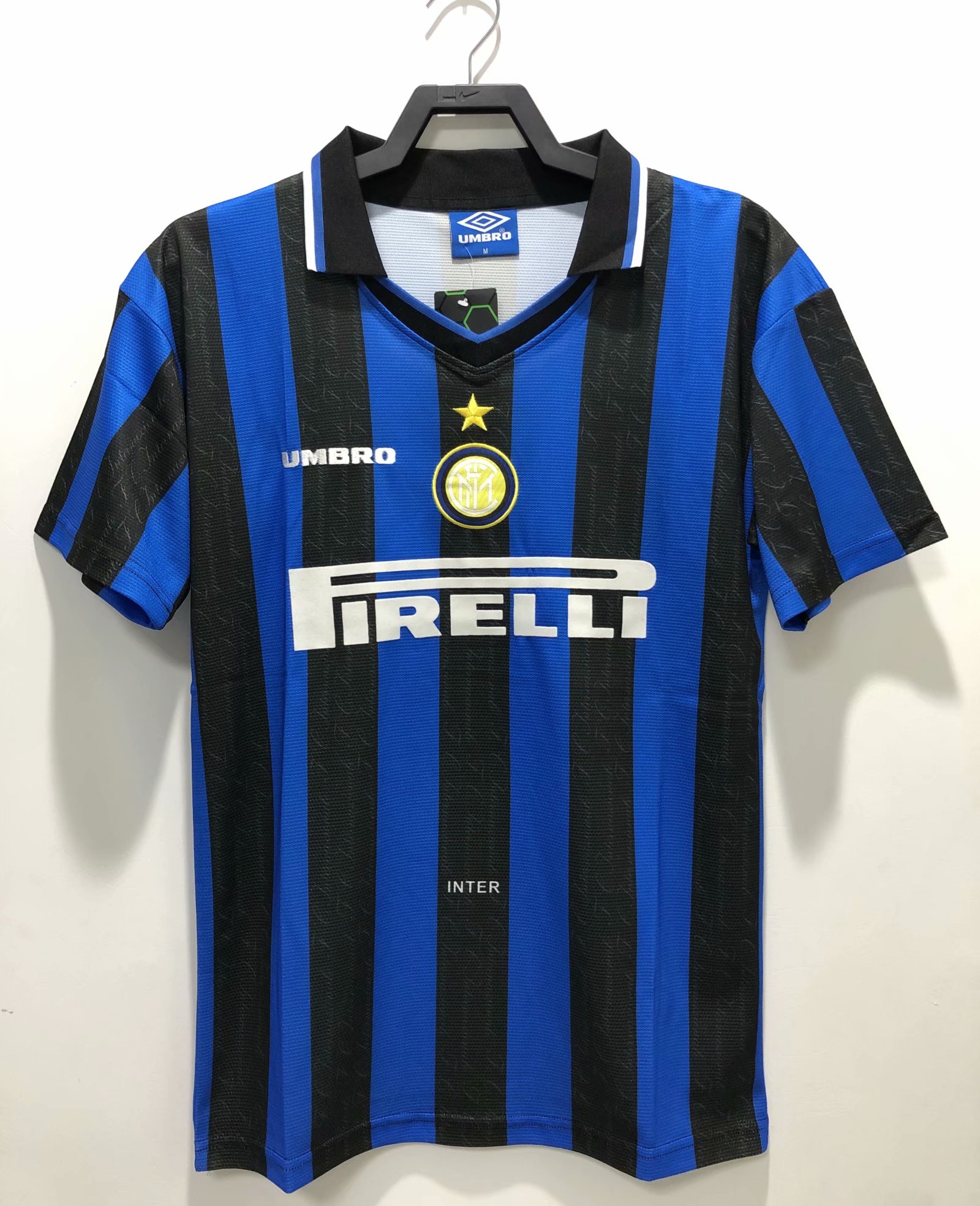 97-98 Retro Version Inter Milan Home Blue & Black Thailand Soccer Jersey AAA-311/709
