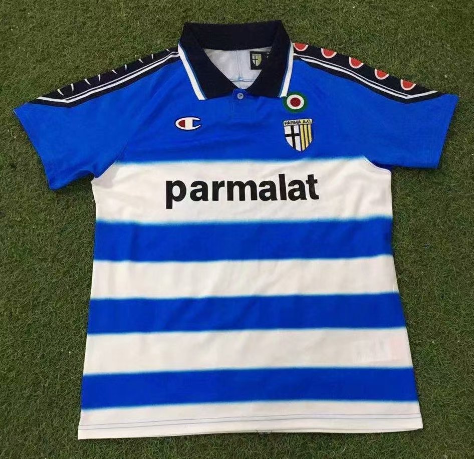 99-00 Retro Version Parma Calcio 1913 2nd Away Blue & White Thailand Soccer Jersey AAA-503