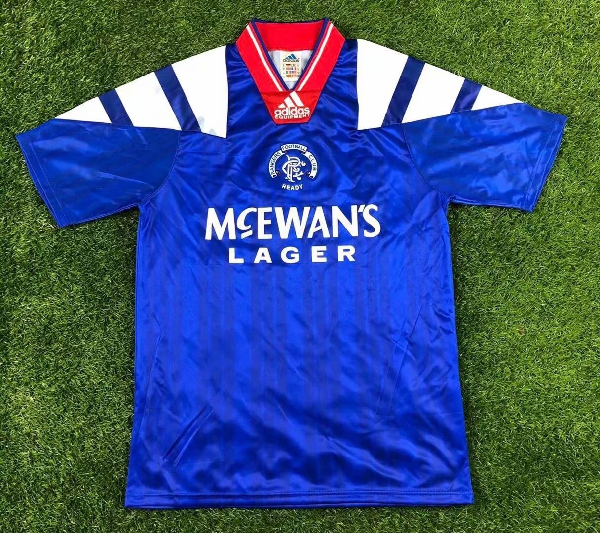 92-94 Retro Version Rangers Home Blue Thailand Soccer Jersey AAA-503