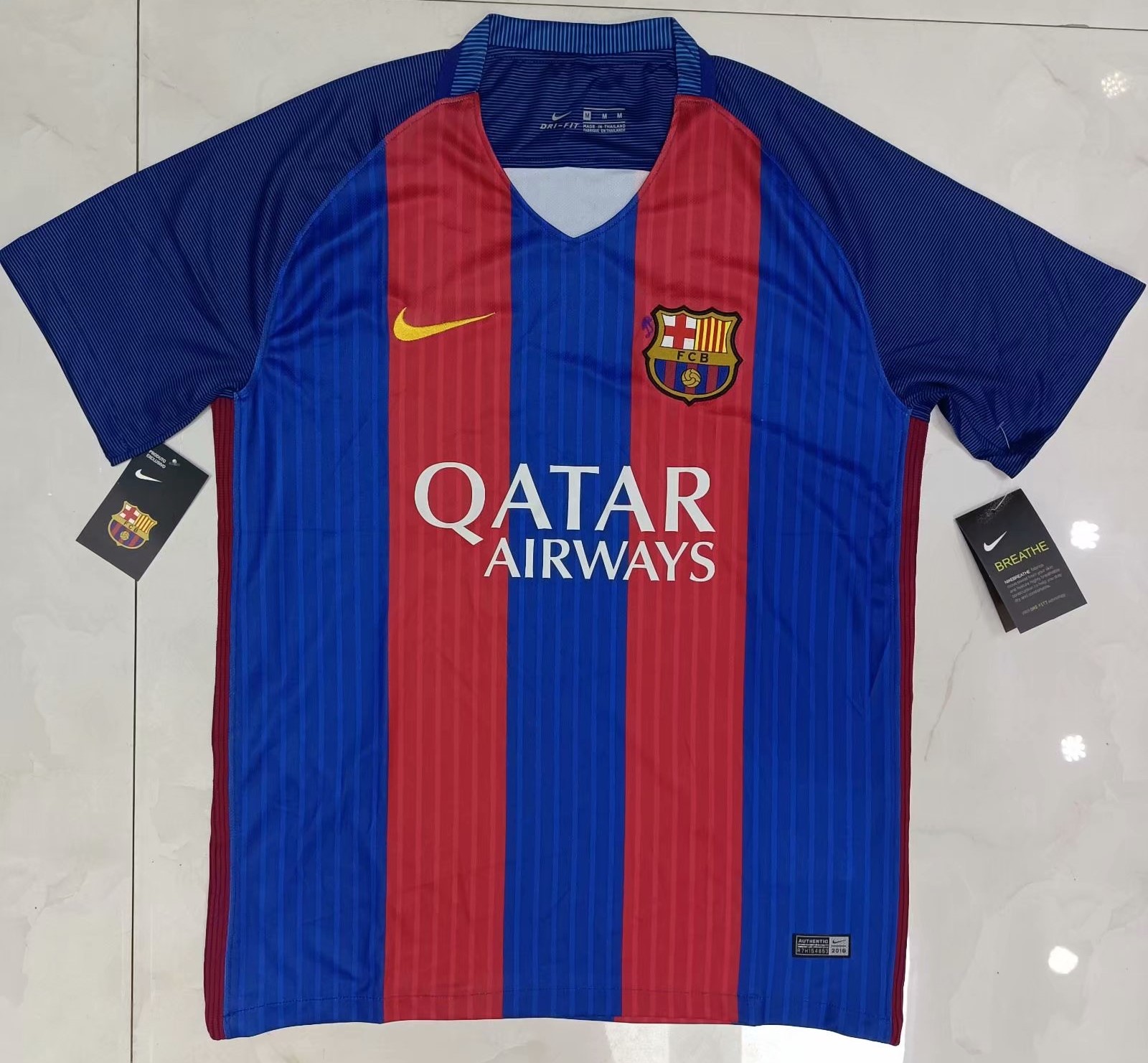 16-17 Retro Version Barcelona Home Red & Blue Thailand Soccer Jersey AAA-503/905