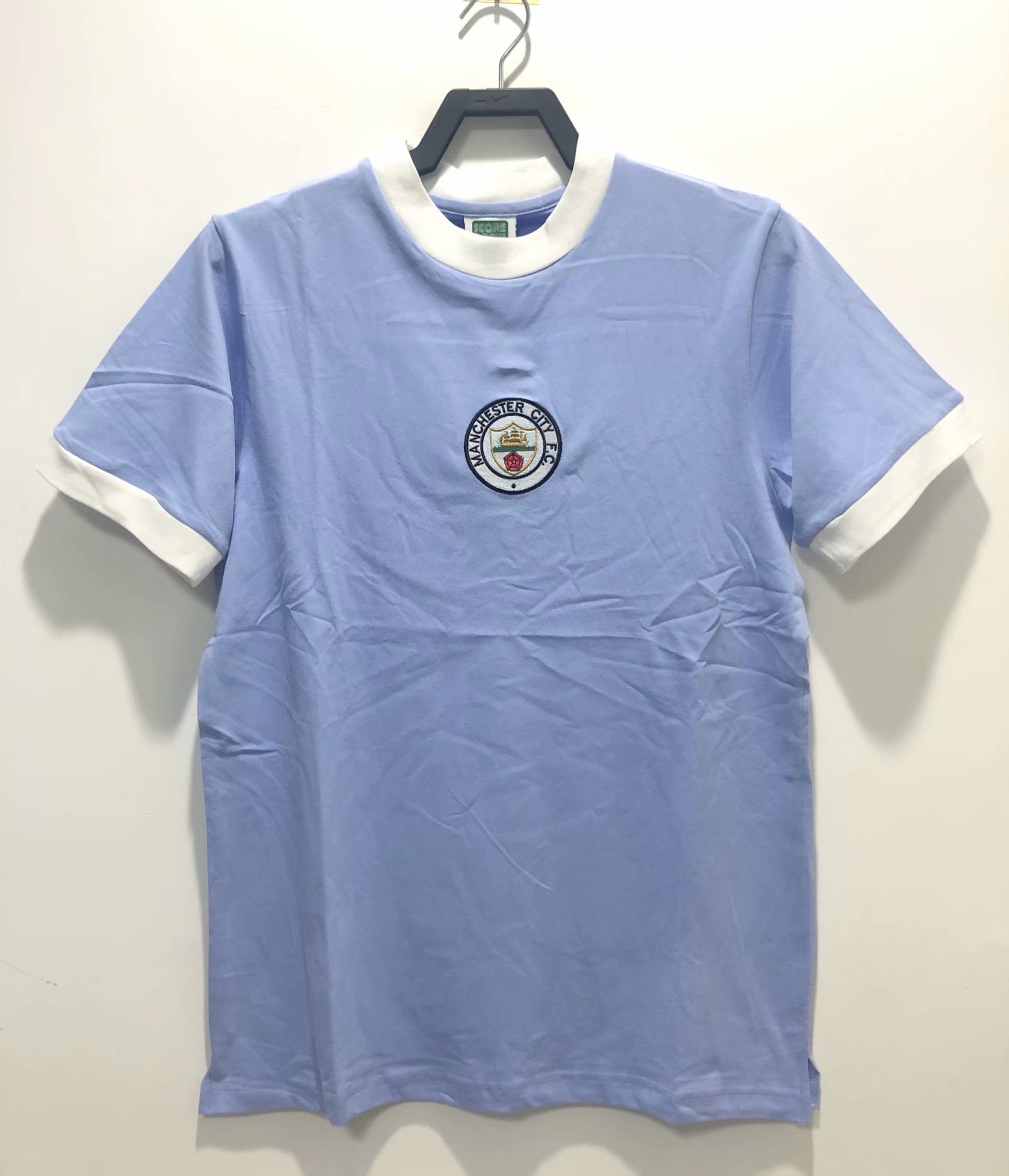 1972 Retro Version Manchester City Blue Thailand Soccer Jersey AAA-311