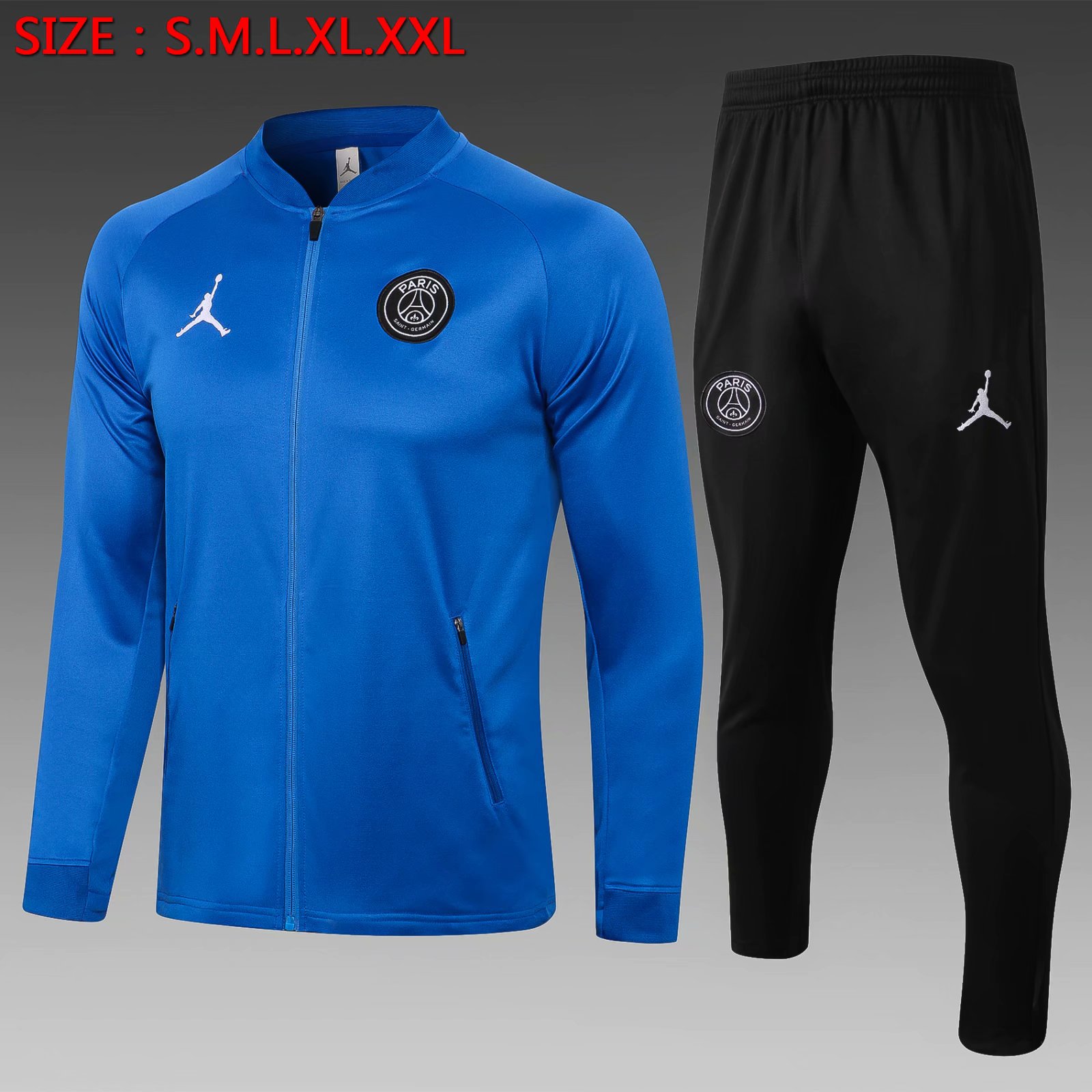 2021-22 Paris SG Blue Soccer Jacket Uniform-815