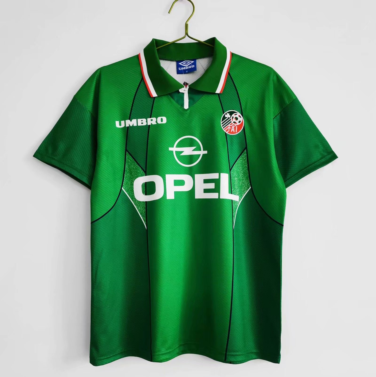 94 -96 Retro Version Ireland Home Green Thailand Soccer Jersey AAA-701
