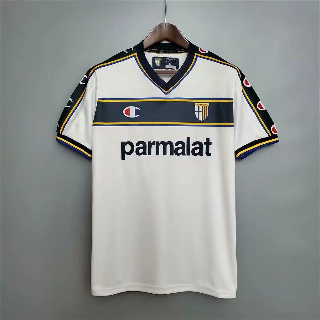 02-03 Retro Version Parma Calcio 1913 Home White Thailand Soccer Jersey AAA-503