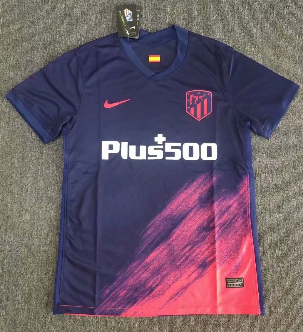 2021-2022 Atletico Madrid Away Blue Thailand Soccer Jersey-317