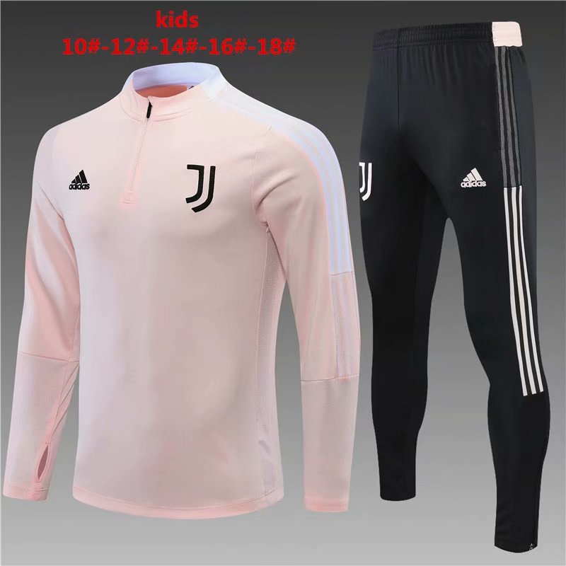 2021-2022 Juventus FC Pink Kids/Youth Tracksuit Uniform-801