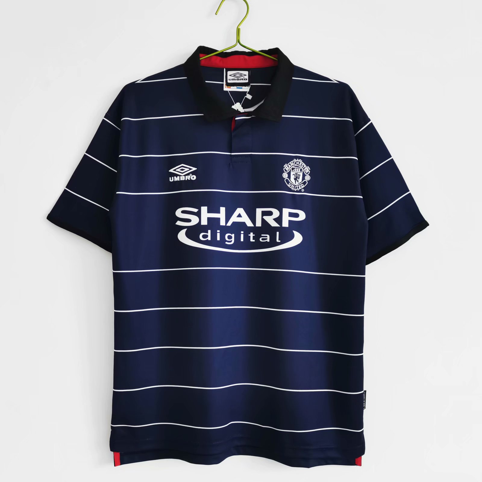 1999-00 Retro Version Manchester United Away Purple Thailand Soccer Jersey AAA-710/811